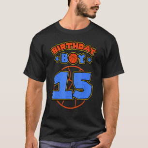 Birthday Boy 15 Basketball Theme Bday Party 15th C T-Shirt