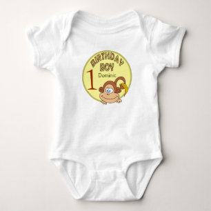 Birthday Boy 1st Birhday Custom Monkey Bodysuit