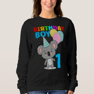 Birthday Boy 1st Koala Bear 1 Years Old Themed Koa Sweatshirt