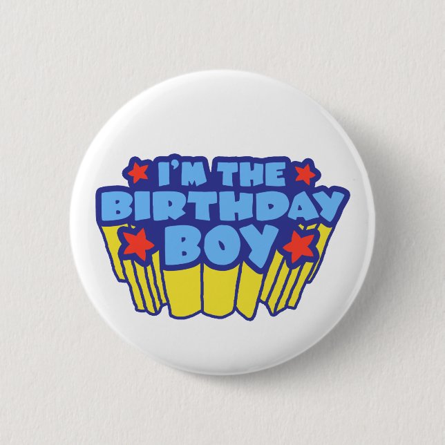 Birthday Boy 2 Inch Round Button (Front)