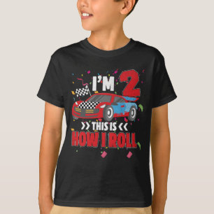 Birthday Boy 2 Two Race Car 2nd Birthday Toddler T-Shirt