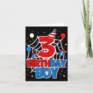Birthday Boy 3 Year Old Sders 3rd Birthday Kids  Card