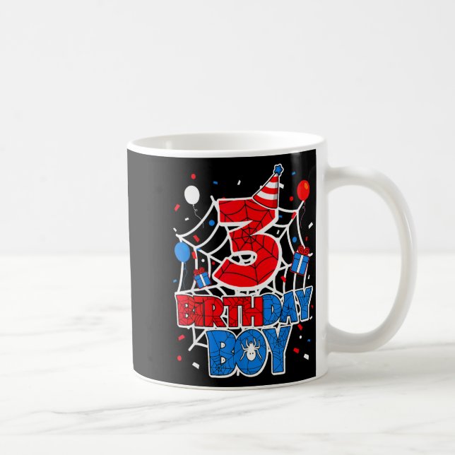 Birthday Boy 3 Year Old Sders 3rd Birthday Kids  Coffee Mug (Right)