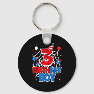 Birthday Boy 3 Year Old Sders 3rd Birthday Kids Keychain