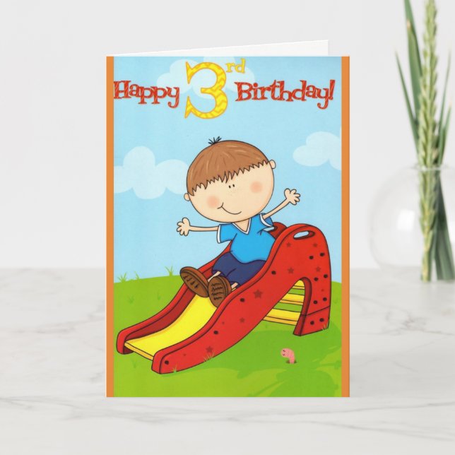 Birthday Boy 3rd Birthday Card (Front)