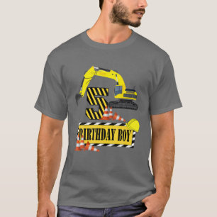 Birthday Boy 5Th Birthday Excavator Construction V T-Shirt