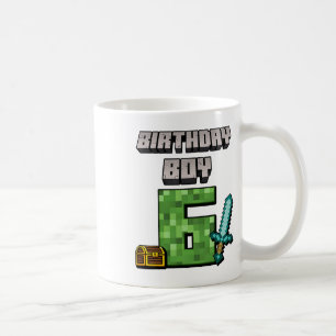 Birthday Boy 6th Birthday I'm 6 Year Old Gamer Pix Coffee Mug