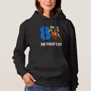 Birthday Boy 8 Riding Rider Horse Love Party Hoodie