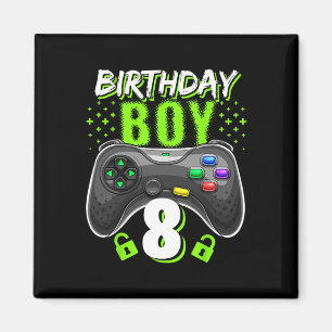 Birthday Boy 8 Video Game Controller Gamer 8th Bir Magnet