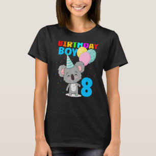 Birthday Boy 8th Koala Bear 8 Years Old Themed Koa T-Shirt