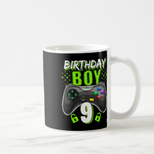 Birthday Boy 9 Video Game Controller Gamer 9th Bir Coffee Mug