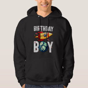 Birthday Boy Astronaut Space Theme Party Bday Hoodie