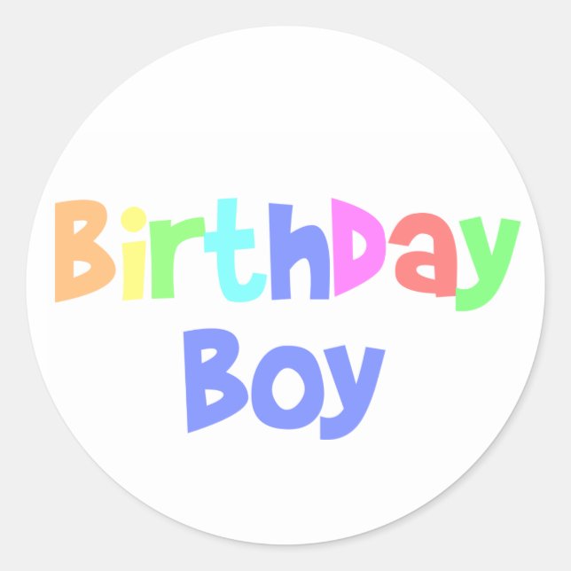 Birthday Boy Classic Round Sticker (Front)