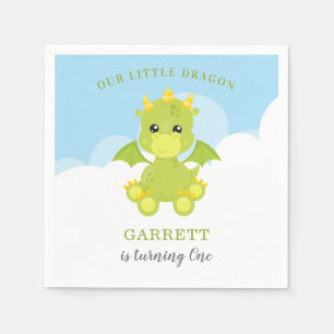 Birthday Boy Cute Dragon Napkin