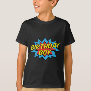Birthday Boy Cute Kids Superhero Matching Comic Bi T-Shirt