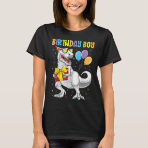 Birthday Boy Family Matching Birthday Party Trex T-Shirt