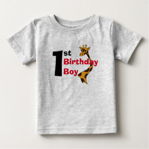 Birthday Boy Giraffe Shirt (1st)