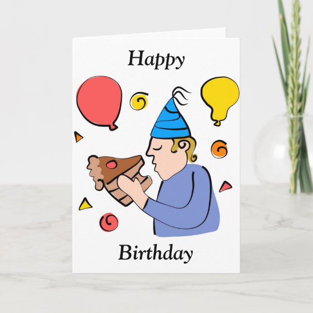 Birthday Boy, Happy, Birthday Card (Front)