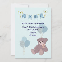 Birthday boy invitation card