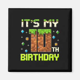 Birthday Boy It's My 10th Birthday Gamer Pixel Num Magnet