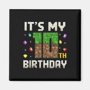 Birthday Boy It's My 10th Birthday Video Gamer Pix Magnet