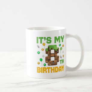 Birthday Boy It's My 8th Birthday Gamer Pixel Numb Coffee Mug