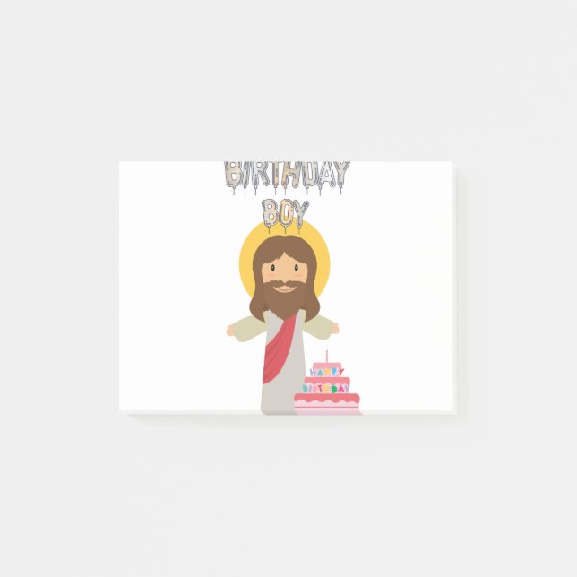 birthday boy jesus christmas post-it notes (Front)