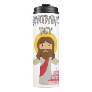 birthday boy jesus christmas thermal tumbler