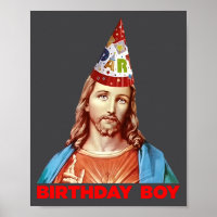 Birthday Boy Jesus Funny Christmas Party Hat Long