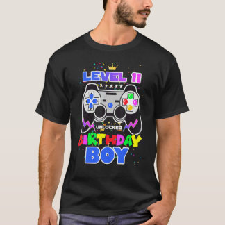 Birthday Boy Level 11 Unlocked Video Game 11th Bir T-Shirt