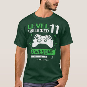 Birthday Boy Level 11 Unlocked Video Game Birthday T-Shirt