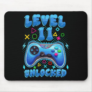 Birthday Boy Level 11 Unlocked Video Gamer 11 Year Mouse Pad