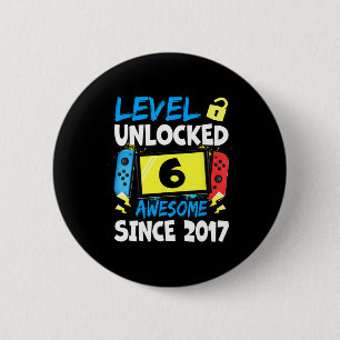 Birthday Boy Level 6 Unlocked Awesome 2017 Video G 2 Inch Round Button