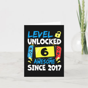 Birthday Boy Level 6 Unlocked Awesome 2017 Video G Card