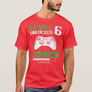 Birthday Boy Level 6 Unlocked Video Game Birthday T-Shirt
