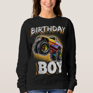 Birthday Boy Monster Truck Birthday Party Gift for Sweatshirt