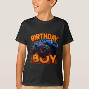 Birthday Boy Monster Truck Funny Family Matching  T-Shirt