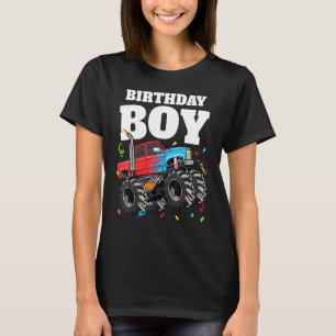 Birthday Boy Monster Truck Theme Birthday Crew T-Shirt