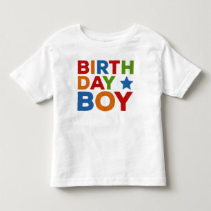 Birthday Boy Multi Coloured Toddler T-shirt