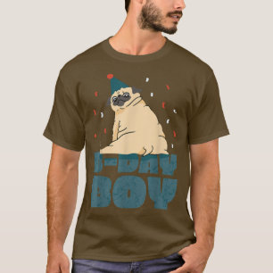 Birthday Boy Pug Dog Lover Owner Party  T-Shirt