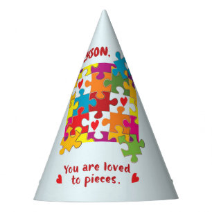 Birthday Boy Puzzle Love to Pieces Party Hat