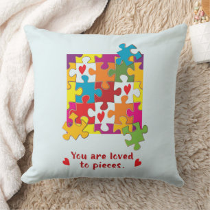 Birthday Boy Puzzle Love to Pieces Throw Pillow