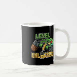 Birthday Boy Shirt Level 7 Unlocked 7th Birthday G Coffee Mug
