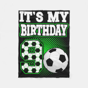 Birthday Boy Tees 9 Soccer Its My 9th Birthday Boy Fleece Blanket