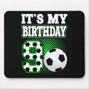 Birthday Boy Tees 9 Soccer Its My 9th Birthday Boy Mouse Pad