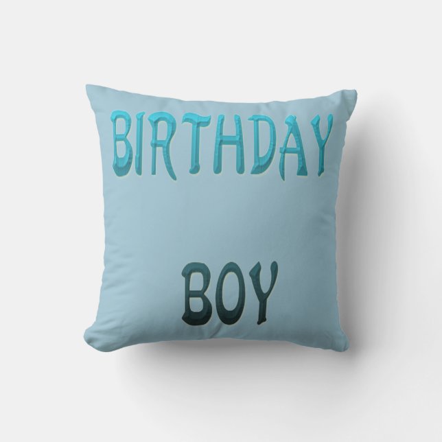 Birthday Boy Throw Pillow (Front)