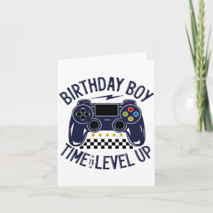 Birthday Boy Time to Level Up Card