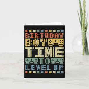 Birthday Boy Time To Level Up Teen Boys Video Game Card