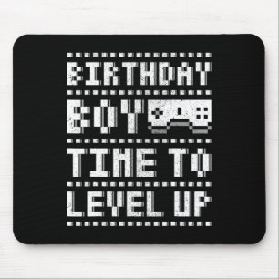 Birthday Boy Time To Level Up Teen Boys Video Game Mouse Pad
