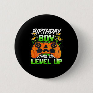 Birthday Boy Time To Level Up Video Game Birthday  2 Inch Round Button